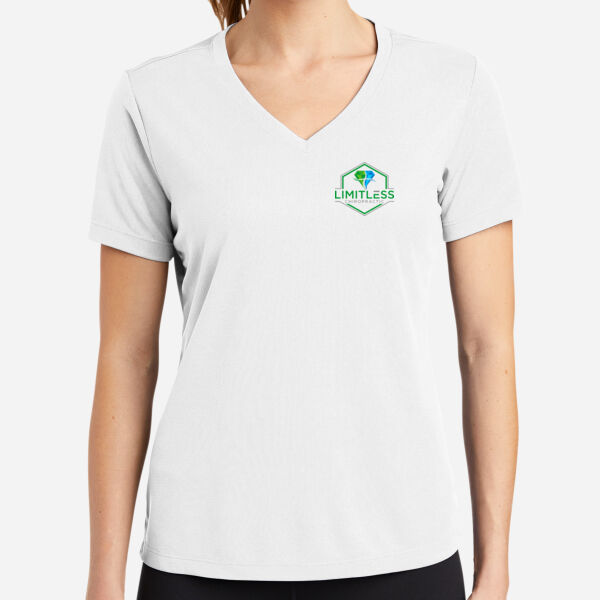 Ladies PosiCharge RacerMesh V Neck Tee Thumbnail