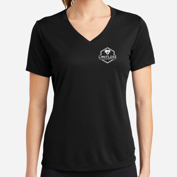 Ladies PosiCharge RacerMesh V Neck Tee Thumbnail